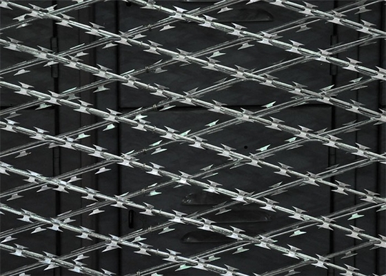 3"X6"-IN Aperture Welded Razor Ribbon Mesh Made of Galvanized Iron Wire Fencing Panel